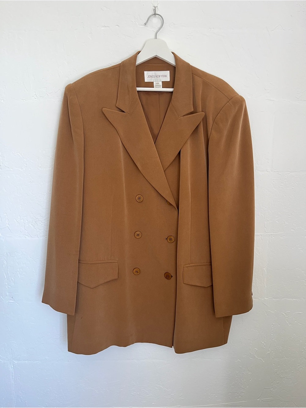 Jones New York Double-Breasted Silk Blazer